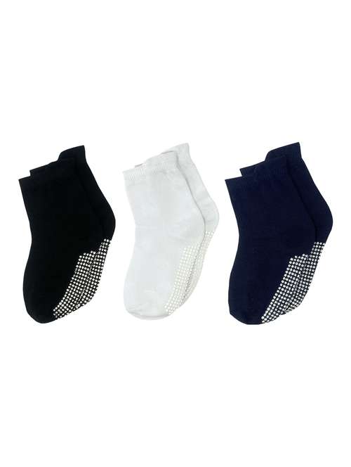 boys pack of 3 solid ankle length socks - 22019924 - Standard Image - 0