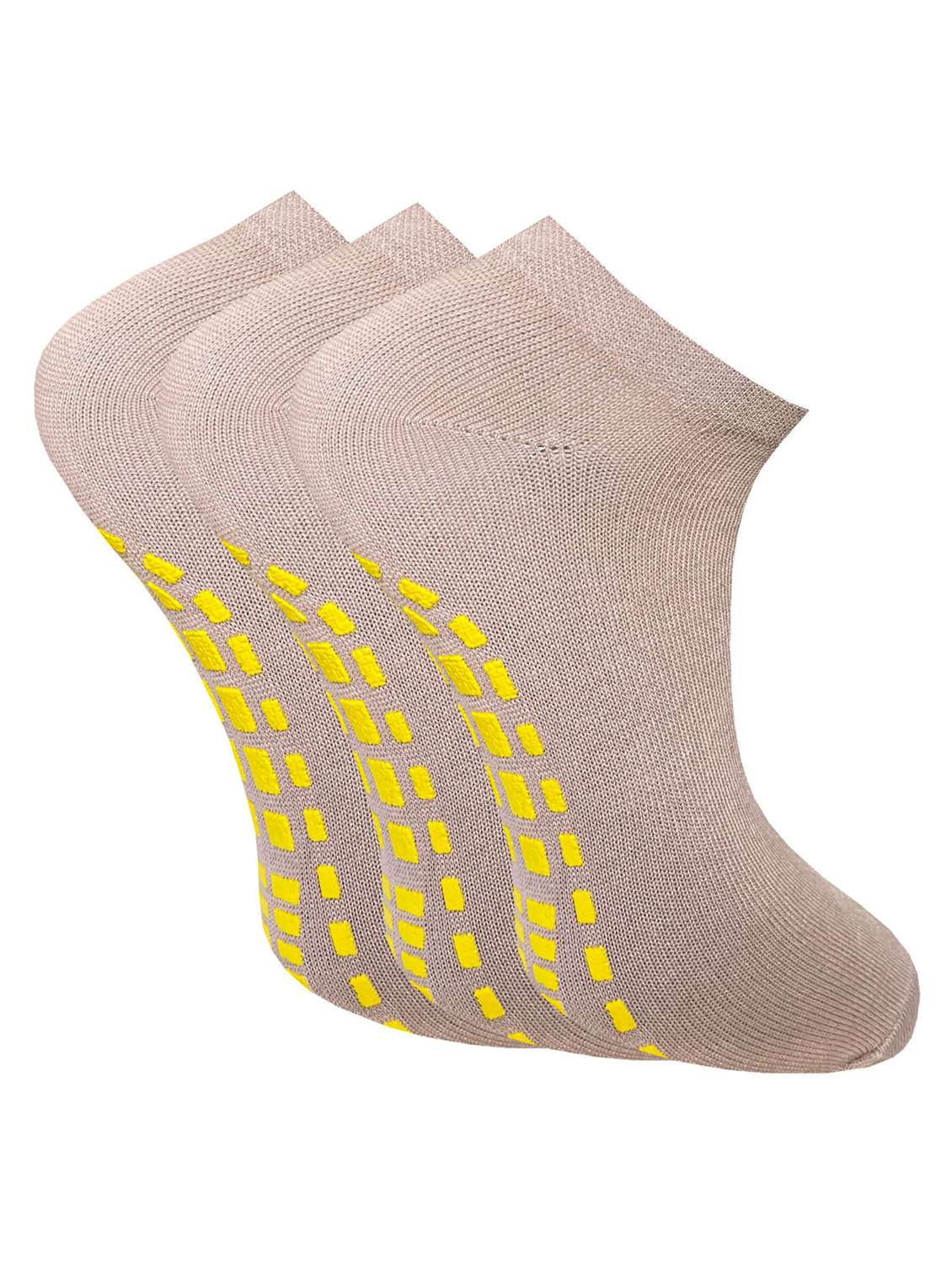 pack of 3 solid pink ankle length socks