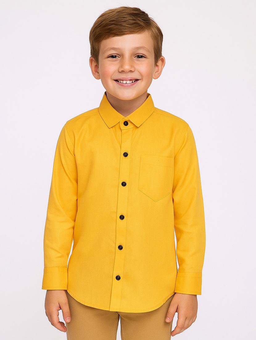 yellow cotton blend shirt - 22019961 - Zoom Image - 0