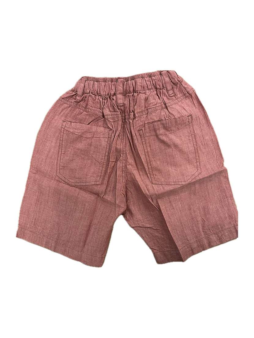 boys solid mid rise regular fit shorts - 22020010 -  Standard Image - 3