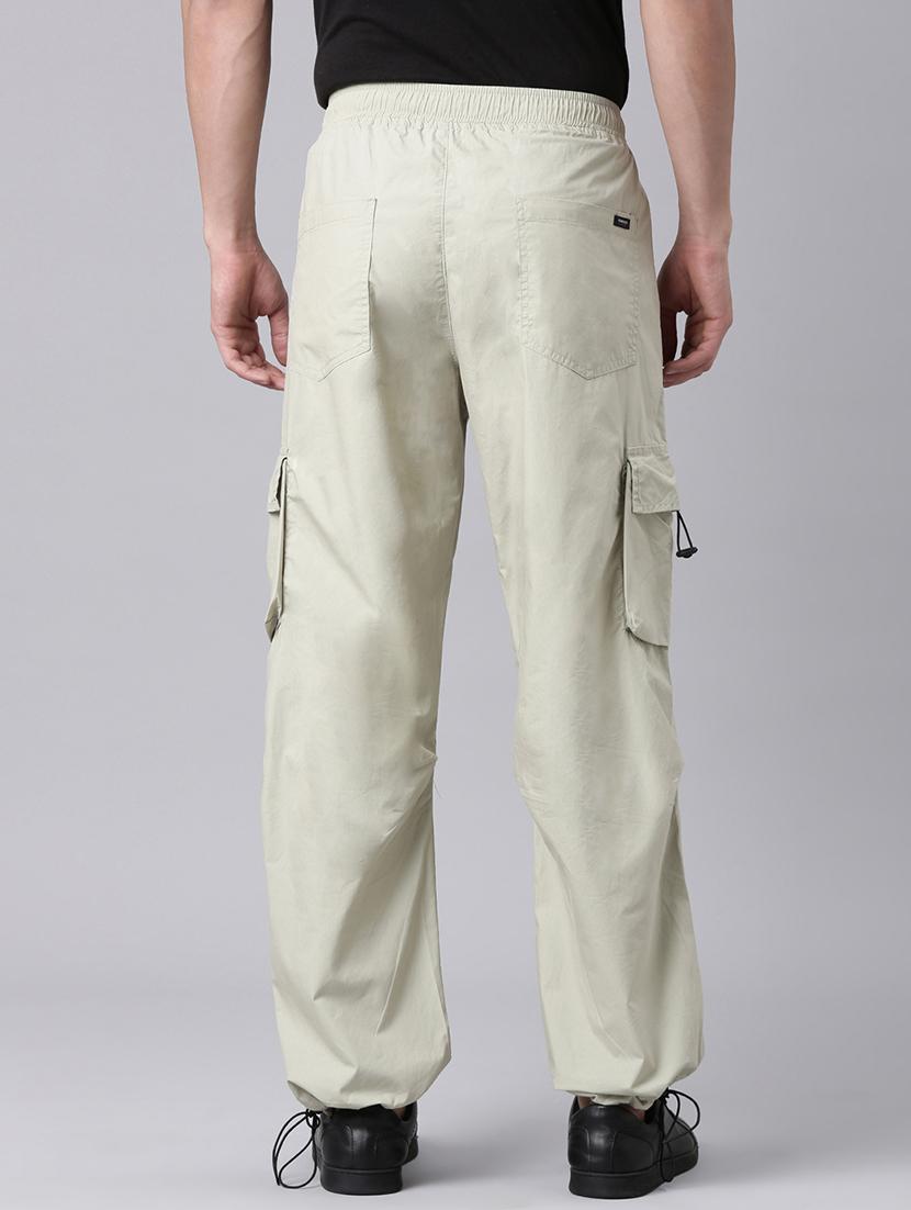 men solid mid rise relaxed fit cargo - 22020094 - Standard Image - 3