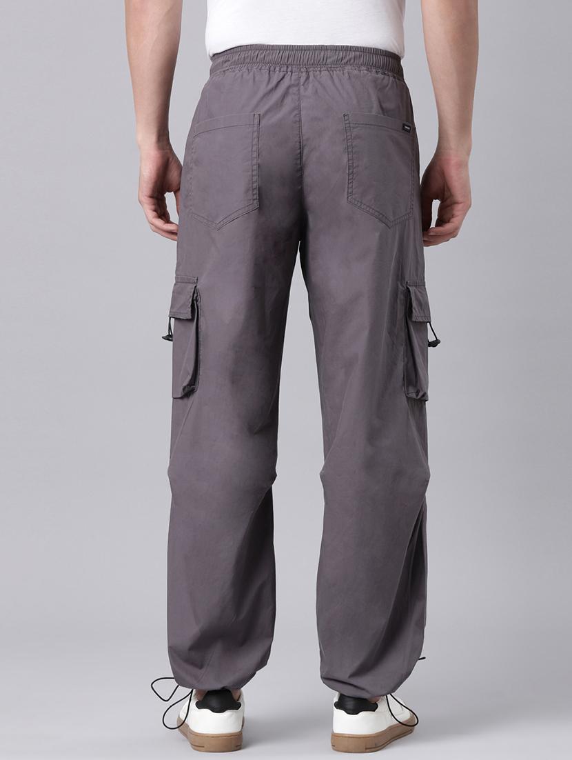 men solid mid rise relaxed fit cargo - 22020095 - Standard Image - 3