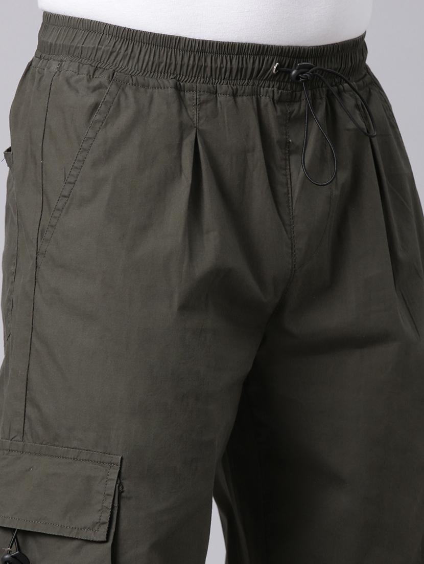 men solid mid rise relaxed fit cargo - 22020096 - Standard Image - 5