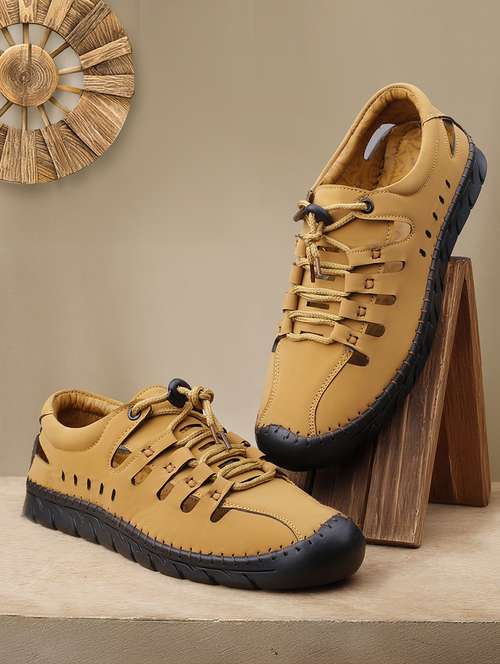 men tan lace up shoe - 22020277 - Standard Image - 0
