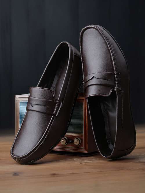 men brown slip on loafer - 22020280 - Standard Image - 0