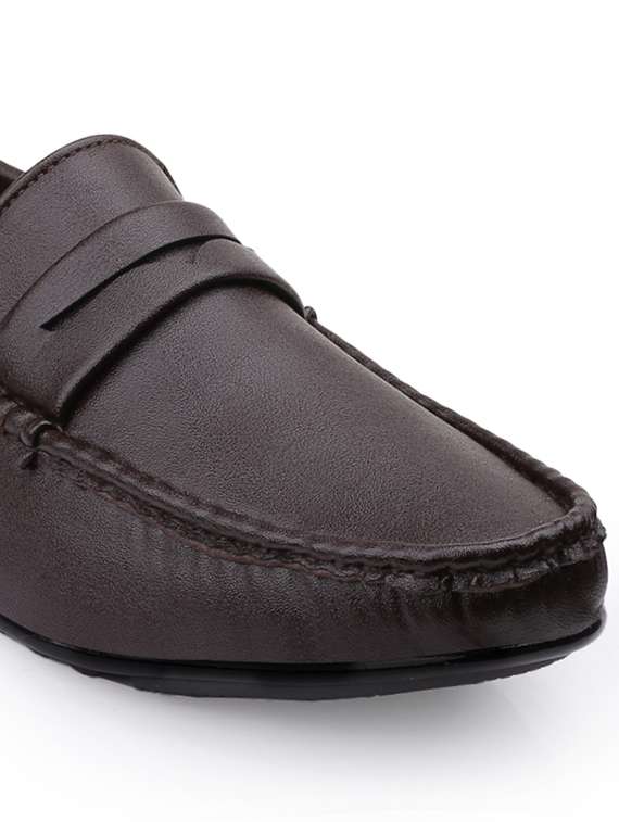men brown slip on loafer - 22020280 - Standard Image - 5