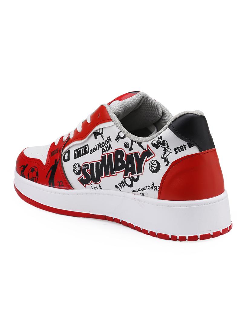 men red lace up sneaker - 22020283 - Standard Image - 3