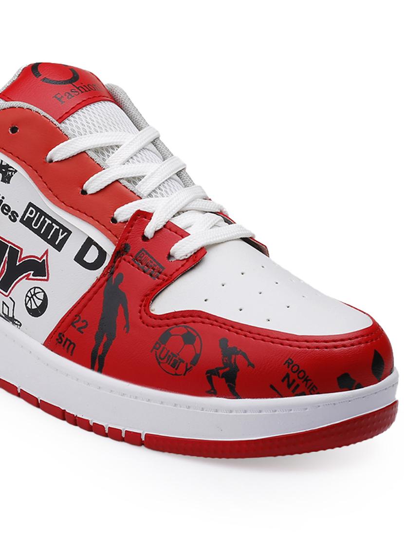 men red lace up sneaker - 22020283 - Standard Image - 5