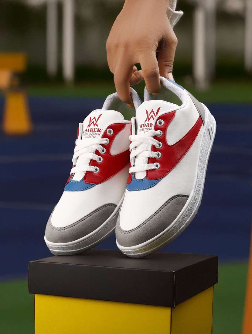 men color block lace up sneaker