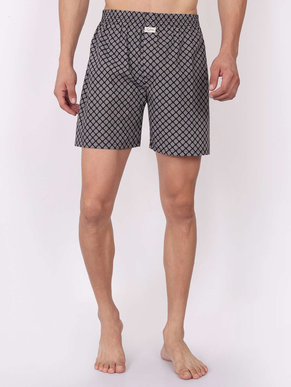 men printed mid rise loungewear boxer