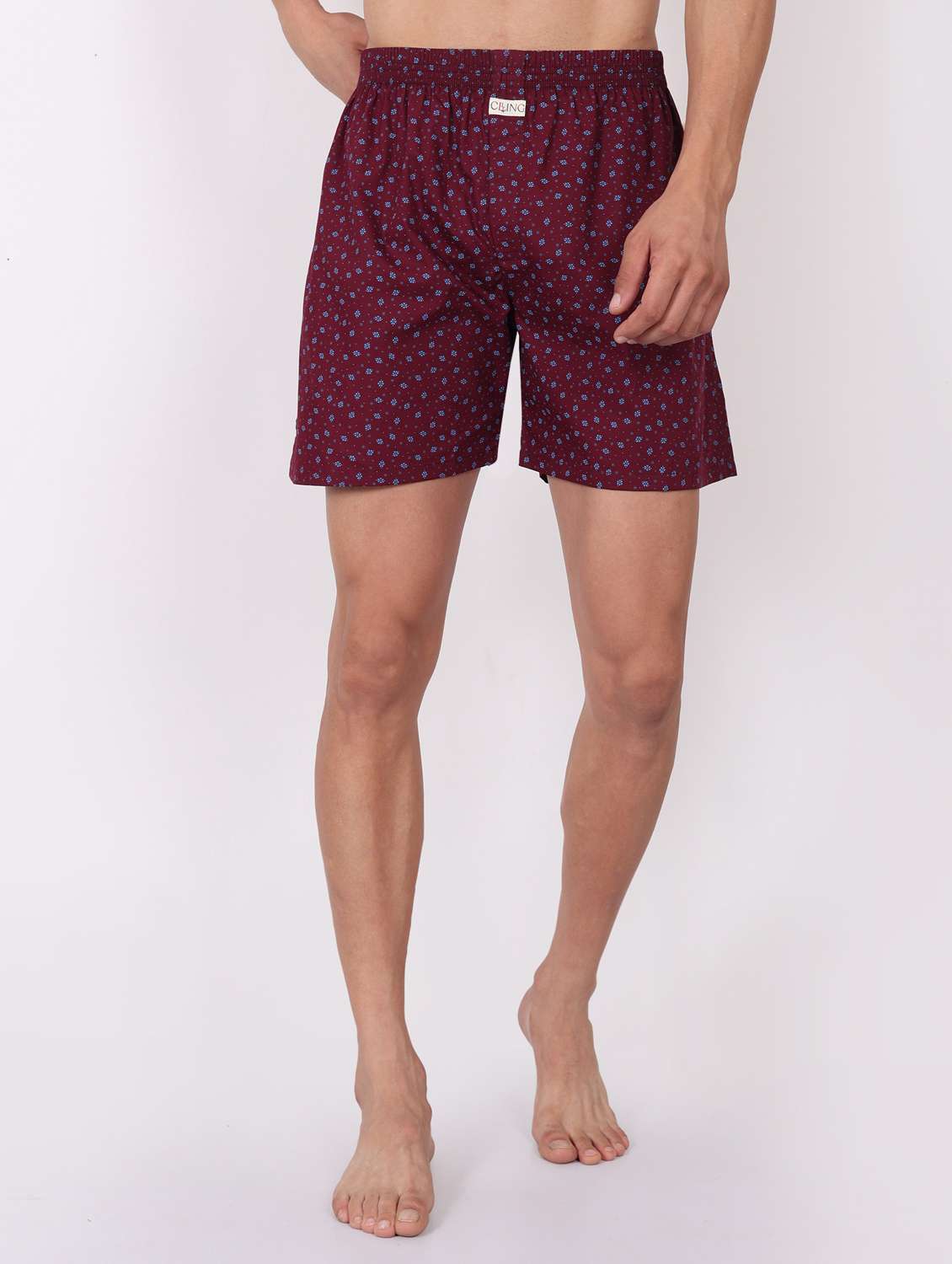 men printed mid rise loungewear boxer