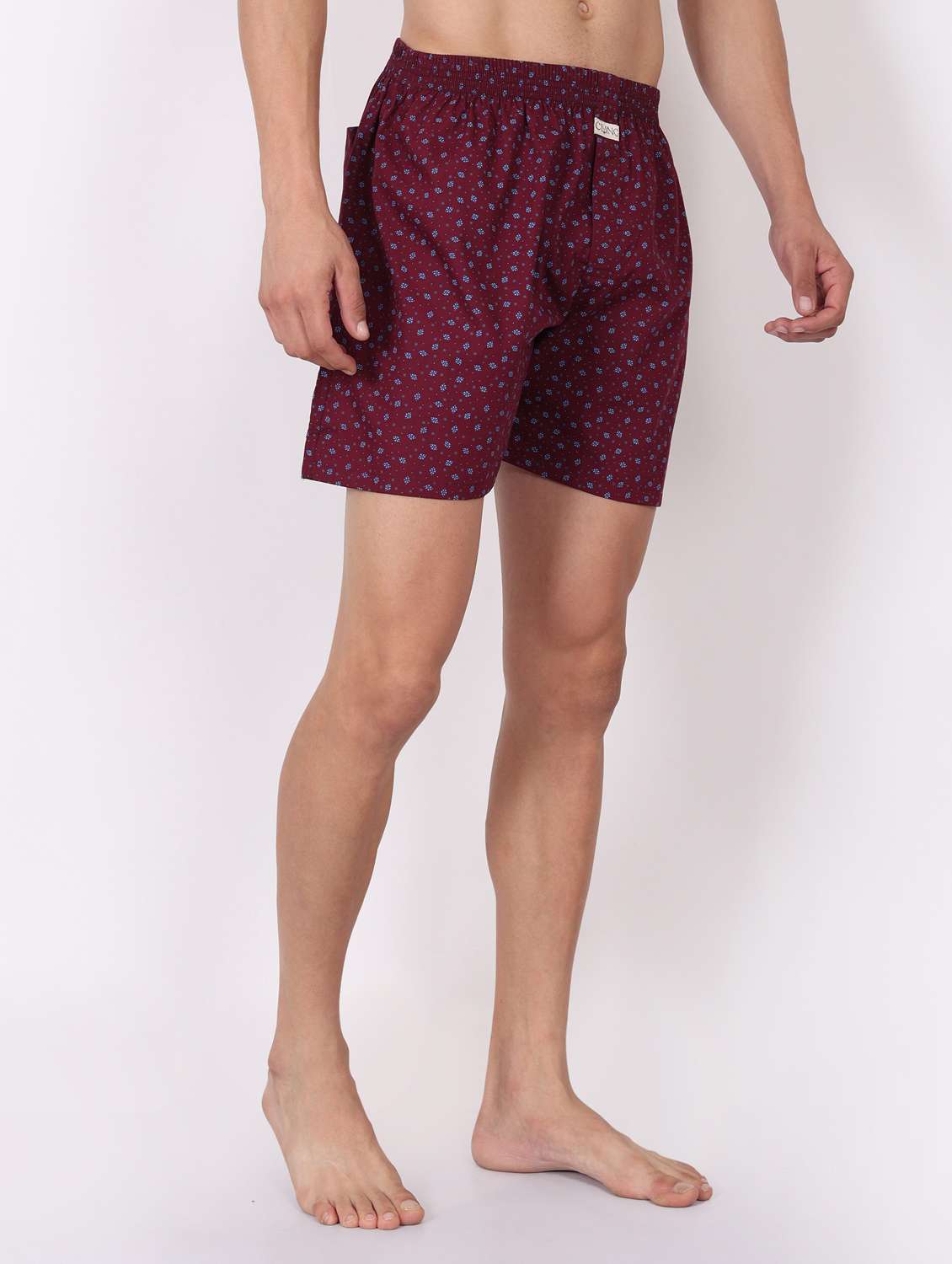 men printed mid rise loungewear boxer - 22020295 -  Standard Image - 3