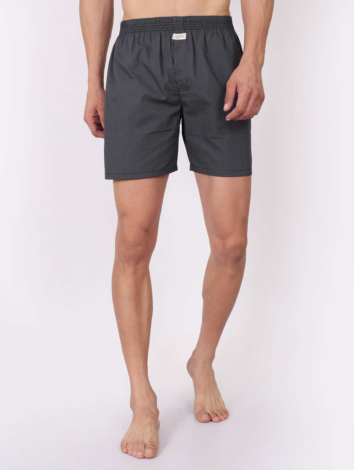men printed mid rise loungewear boxer