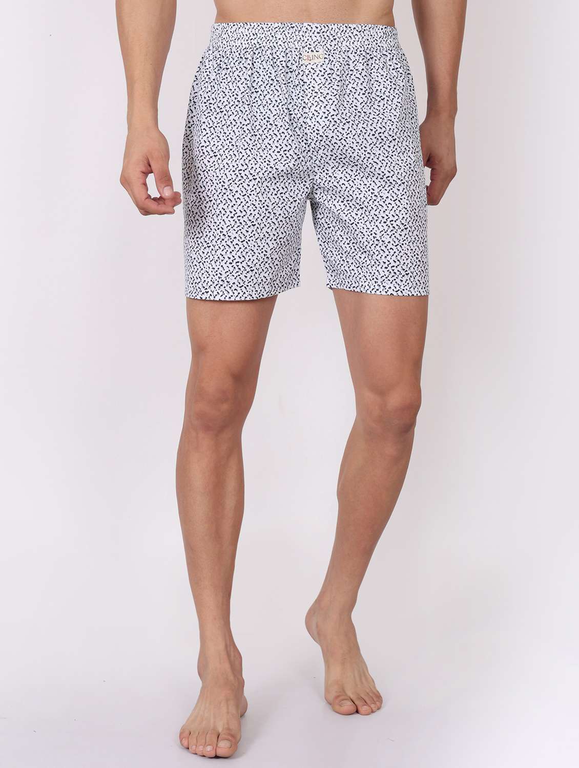 men printed mid rise loungewear boxer