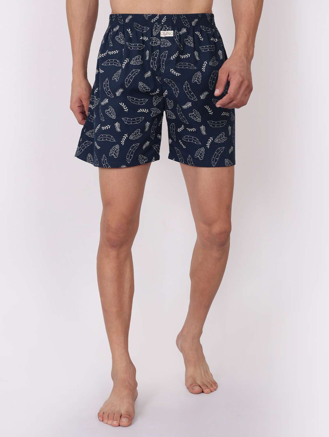 men printed mid rise loungewear boxer