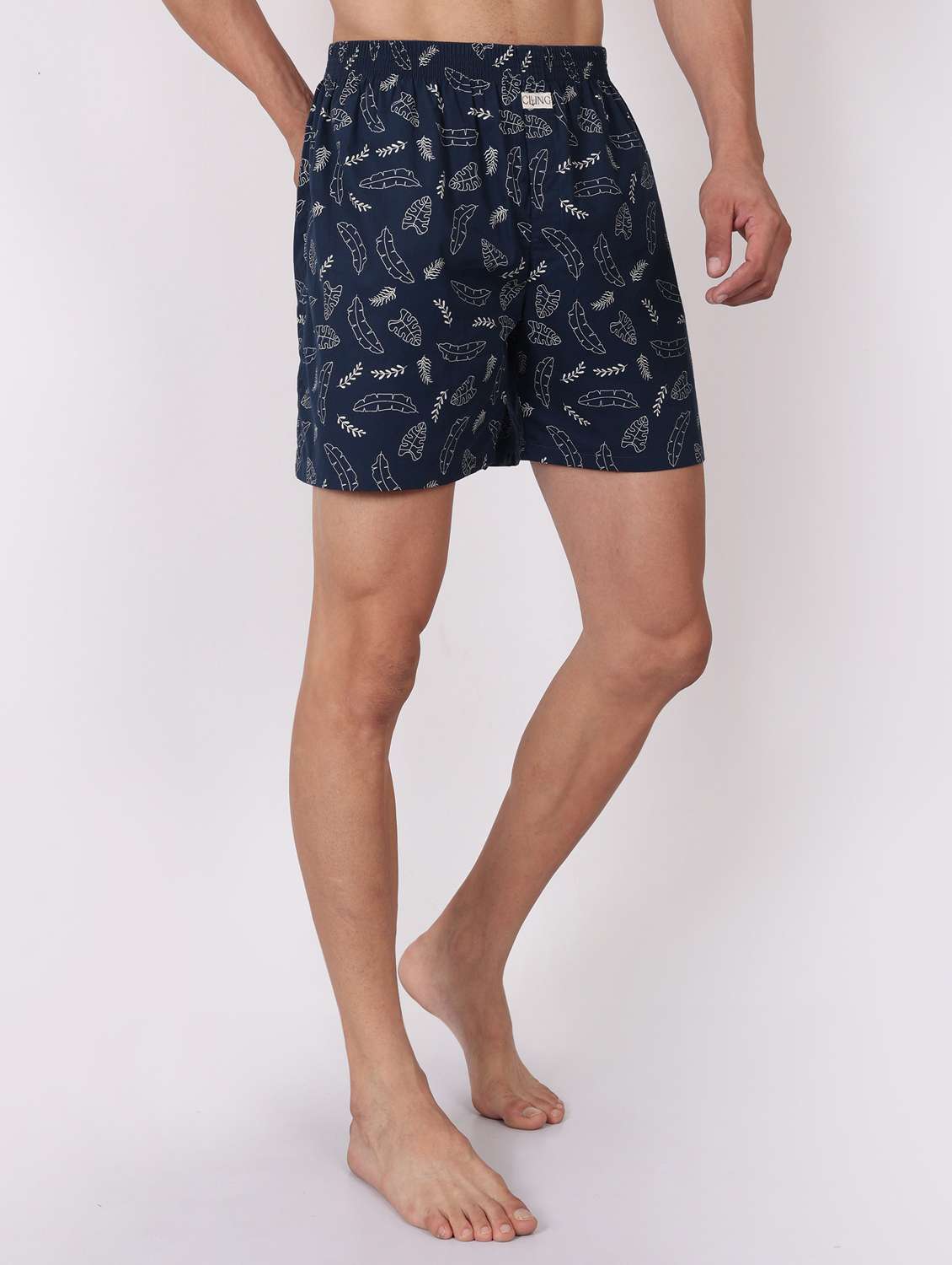 men printed mid rise loungewear boxer - 22020300 -  Standard Image - 3