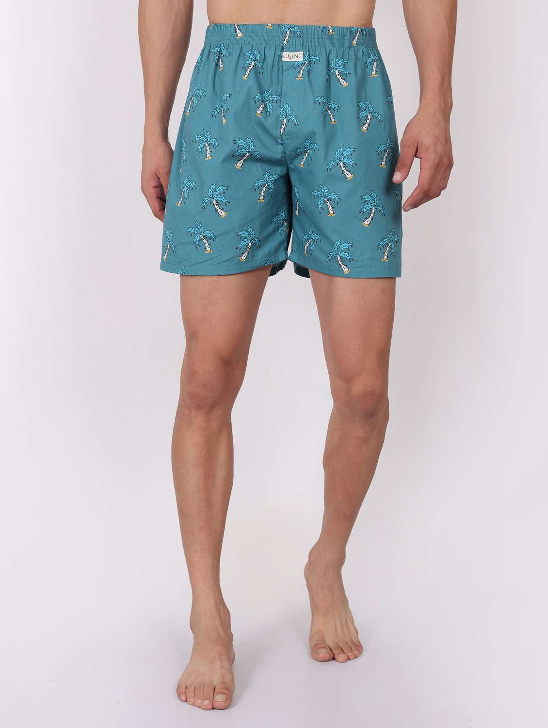 men printed mid rise loungewear boxer