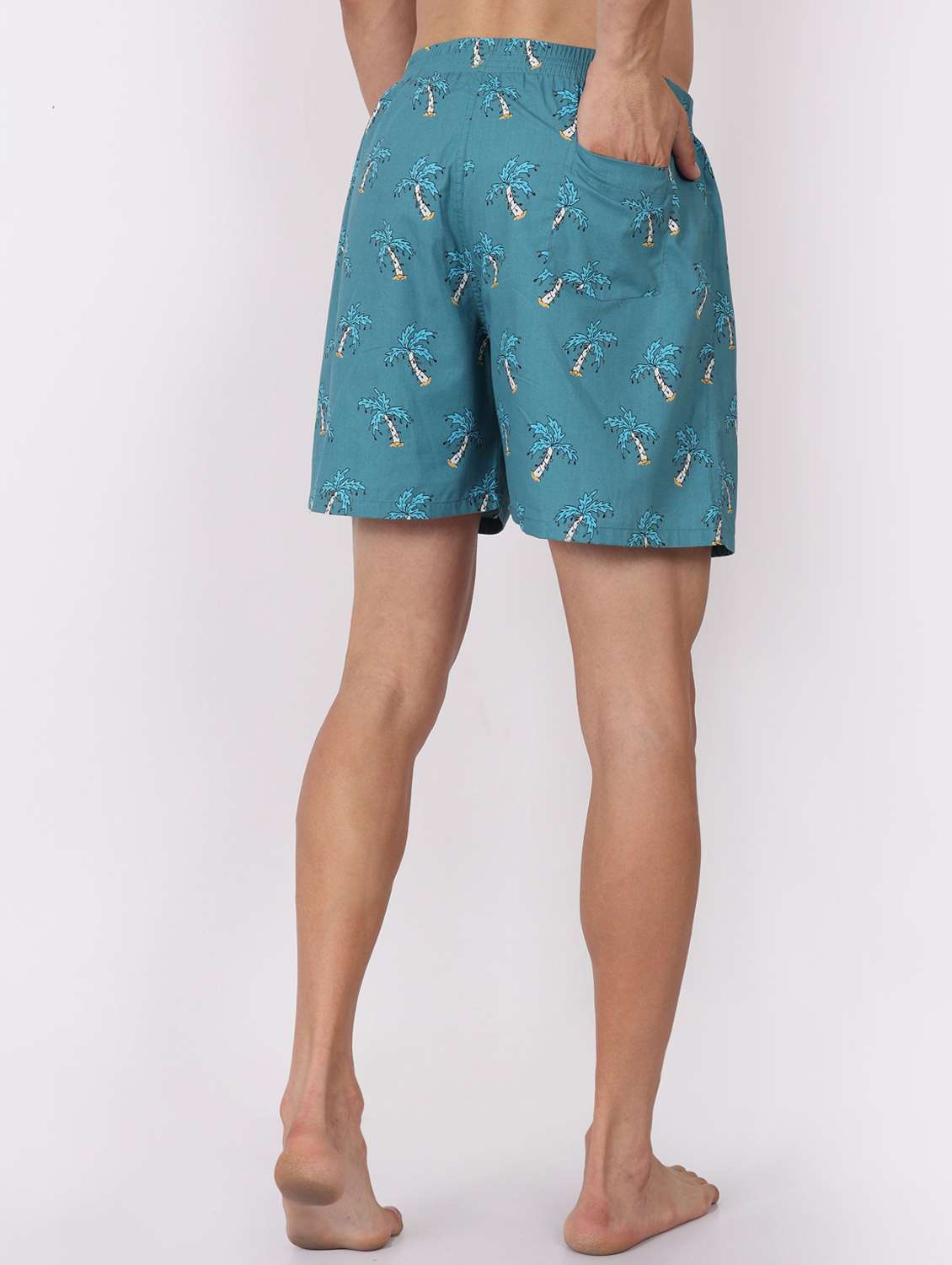 men printed mid rise loungewear boxer - 22020301 -  Standard Image - 3