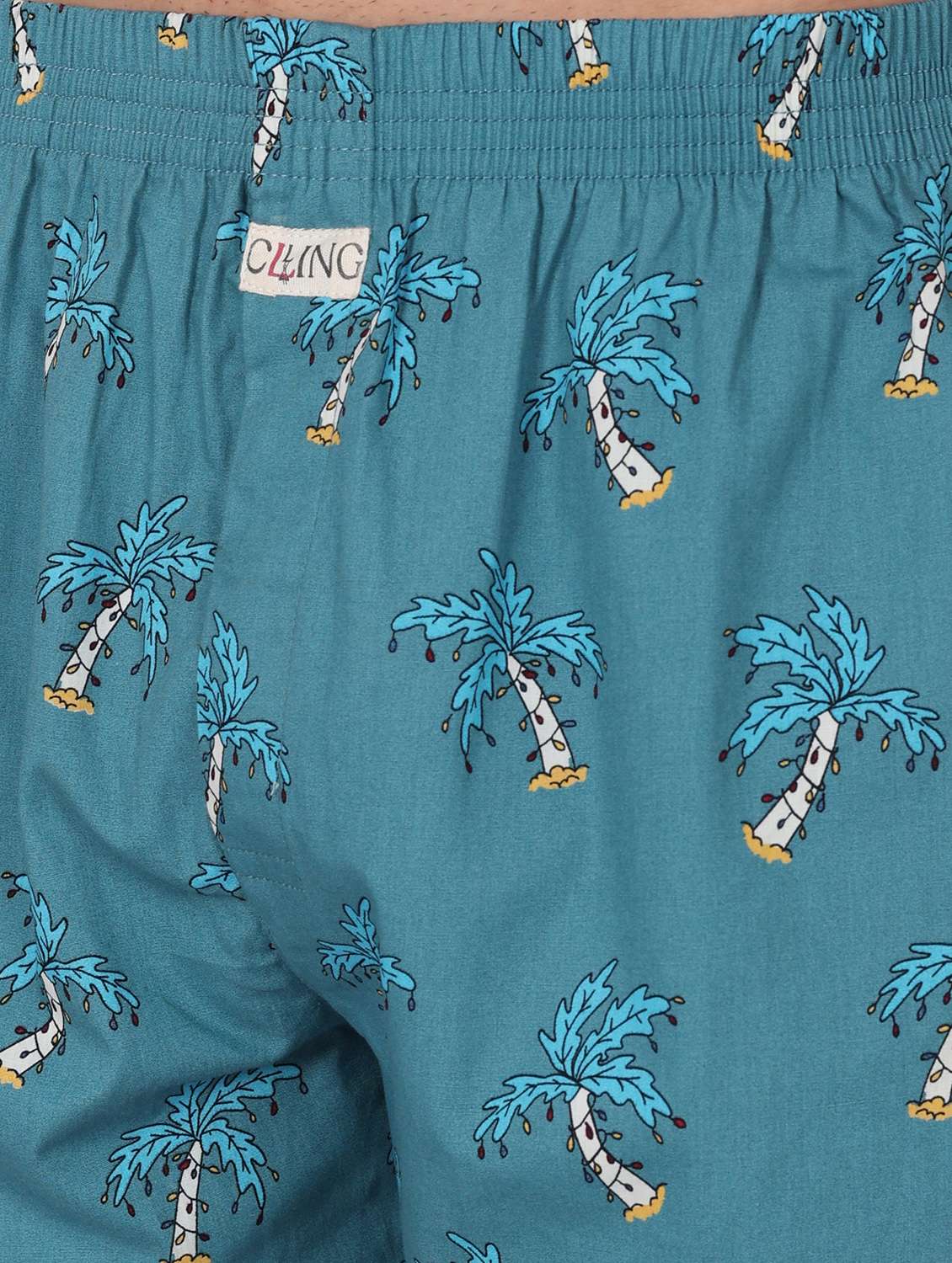 men printed mid rise loungewear boxer - 22020301 -  Standard Image - 5