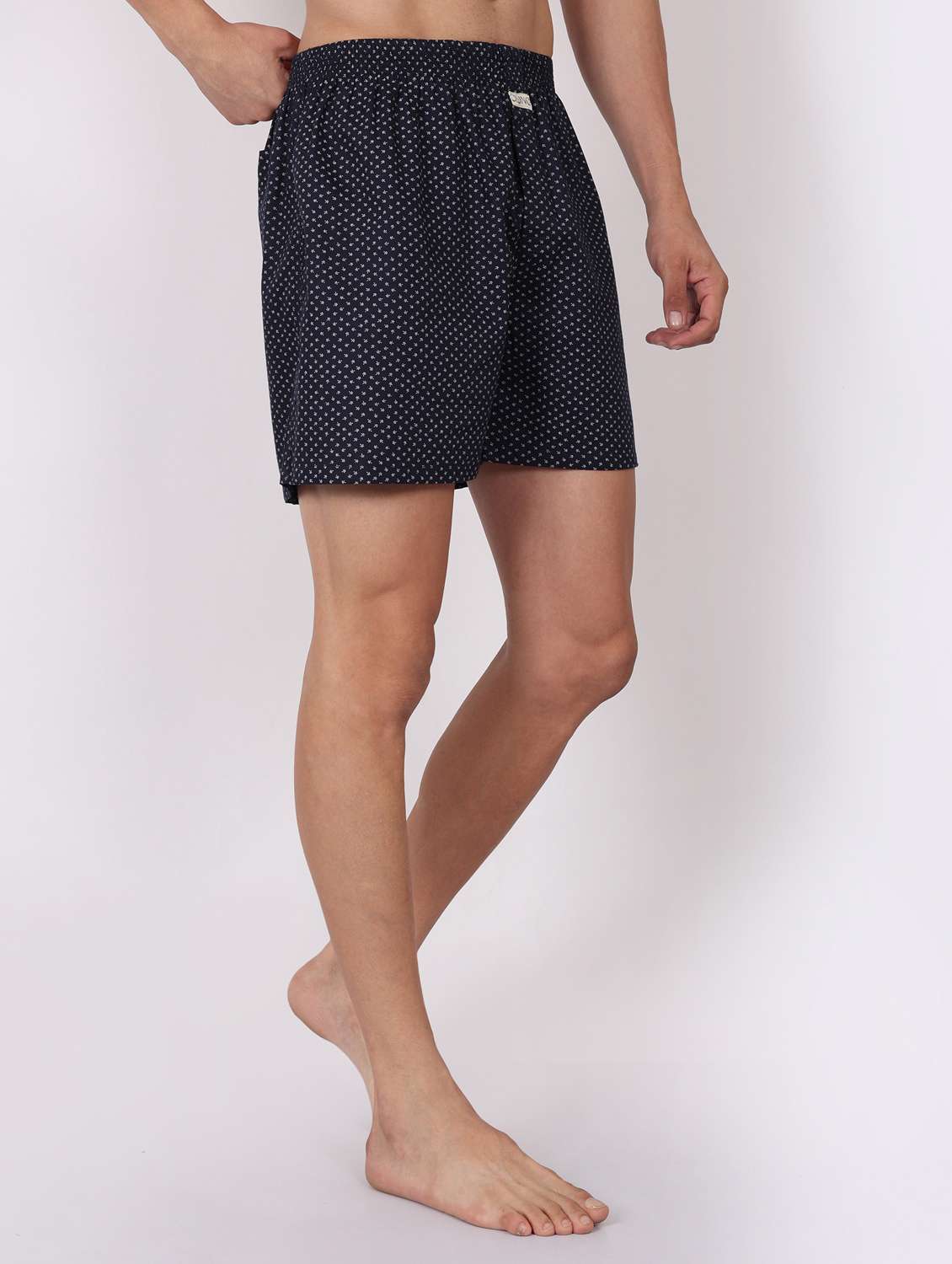 men printed mid rise loungewear boxer - 22020302 -  Standard Image - 3