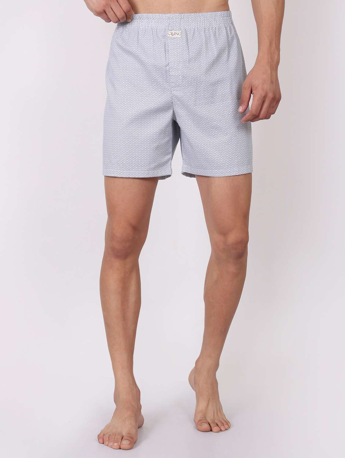 men printed mid rise loungewear boxer