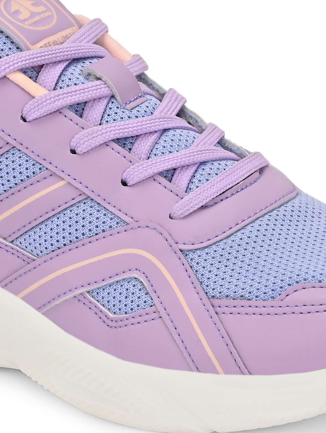 lavender synthetic & mesh laceup sports shoes - 22020318 - Standard Image - 5