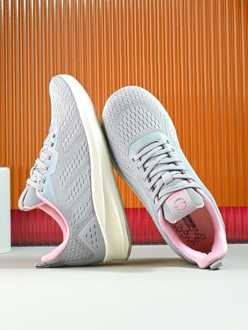 grey flyknit laceup sports shoes - 22020323 -  Standard Image - 0