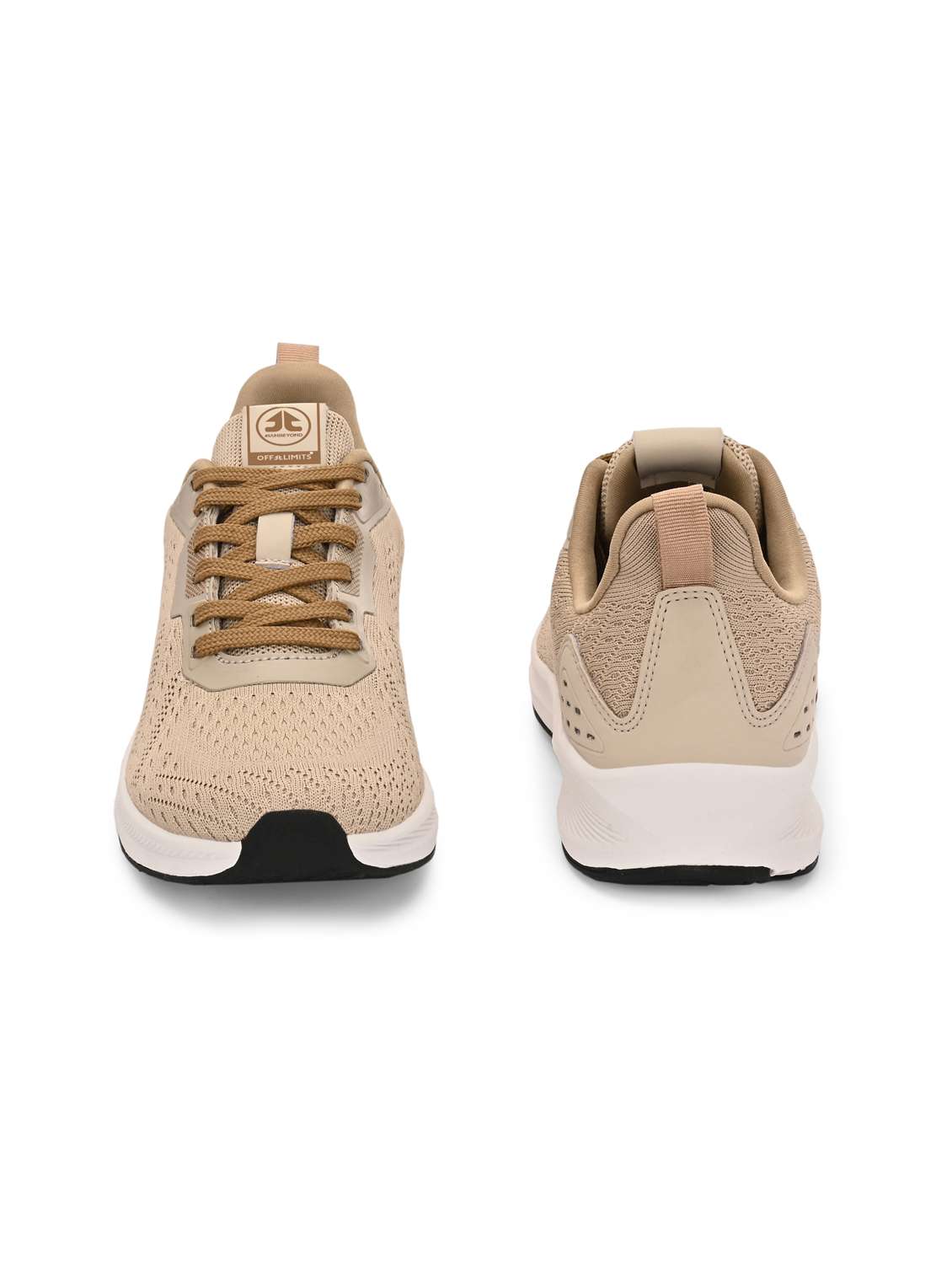 beige flyknit laceup sports shoes - 22020326 - Standard Image - 3
