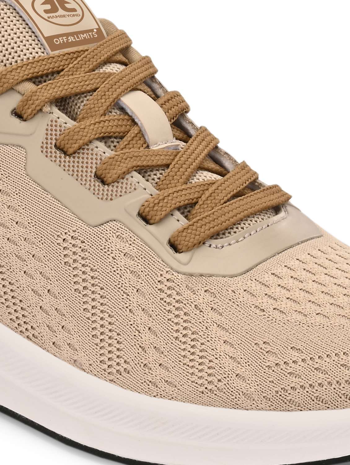 beige flyknit laceup sports shoes - 22020326 - Standard Image - 5