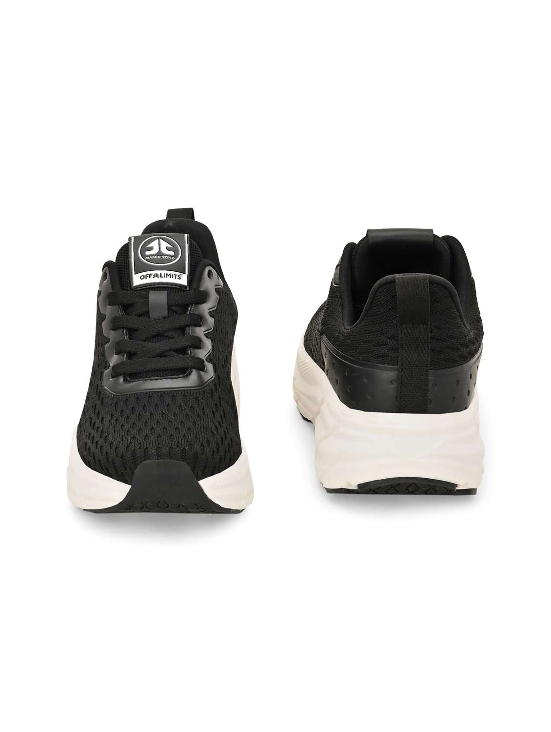 black flyknit laceup sports shoes - 22020327 - Standard Image - 3
