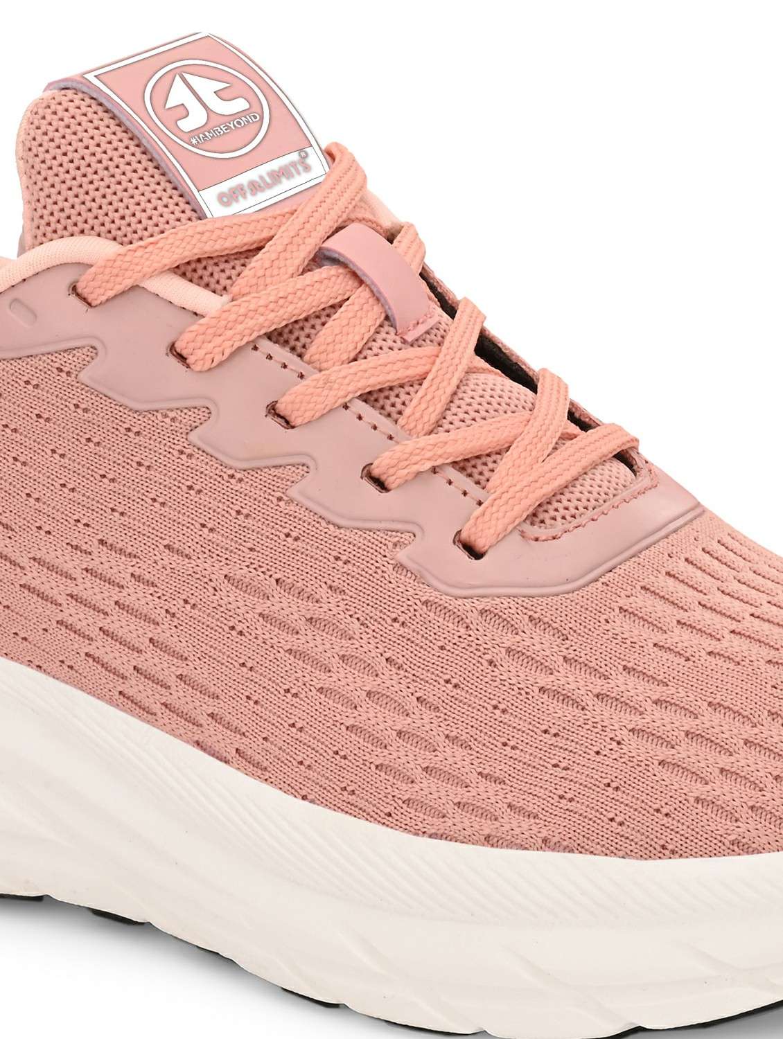 peach flyknit laceup sports shoes - 22020329 - Standard Image - 5