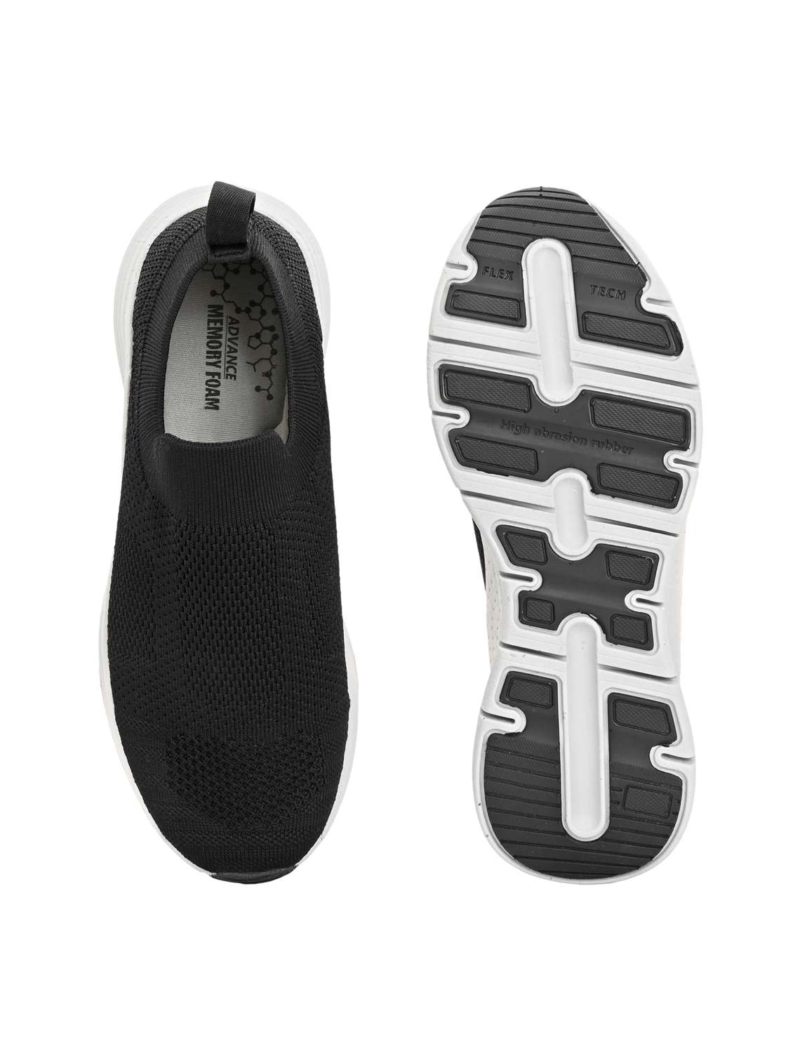 black flyknit slip on sports shoes - 22020331 -  Standard Image - 3