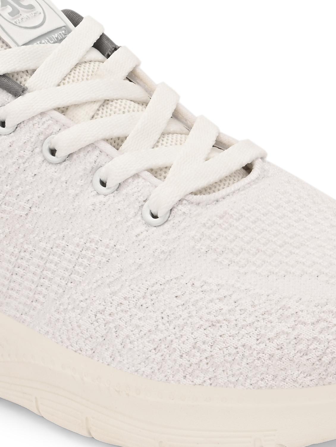 off white flyknit laceup sports shoes - 22020332 - Standard Image - 5