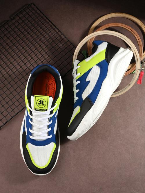 women color blocked lace-up sports shoe - 22020336 -  Standard Image - 0