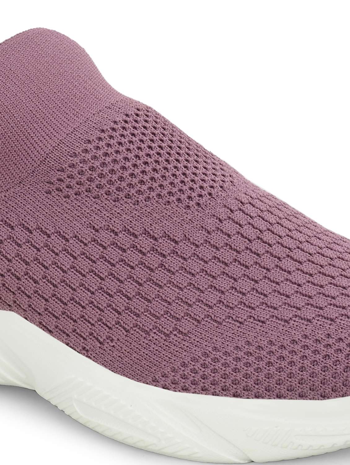 mauve flyknit slip on sports shoes - 22020344 - Standard Image - 5
