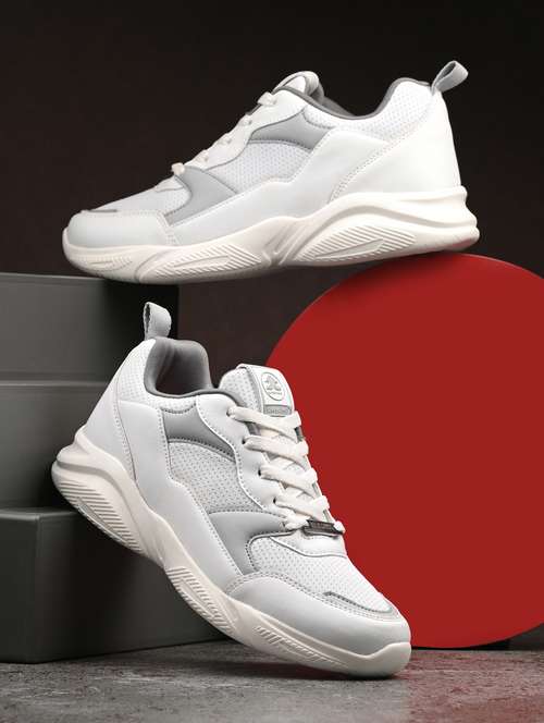 women off white lace-up sports shoe - 22020348 -  Standard Image - 0