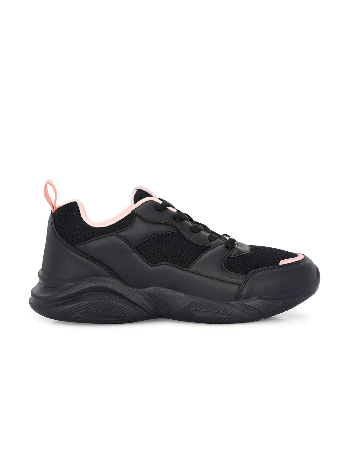 women black lace-up sports shoe - 22020353 - Standard Image - 3