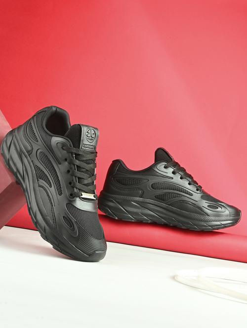 women black lace-up sports shoe - 22020365 -  Standard Image - 0