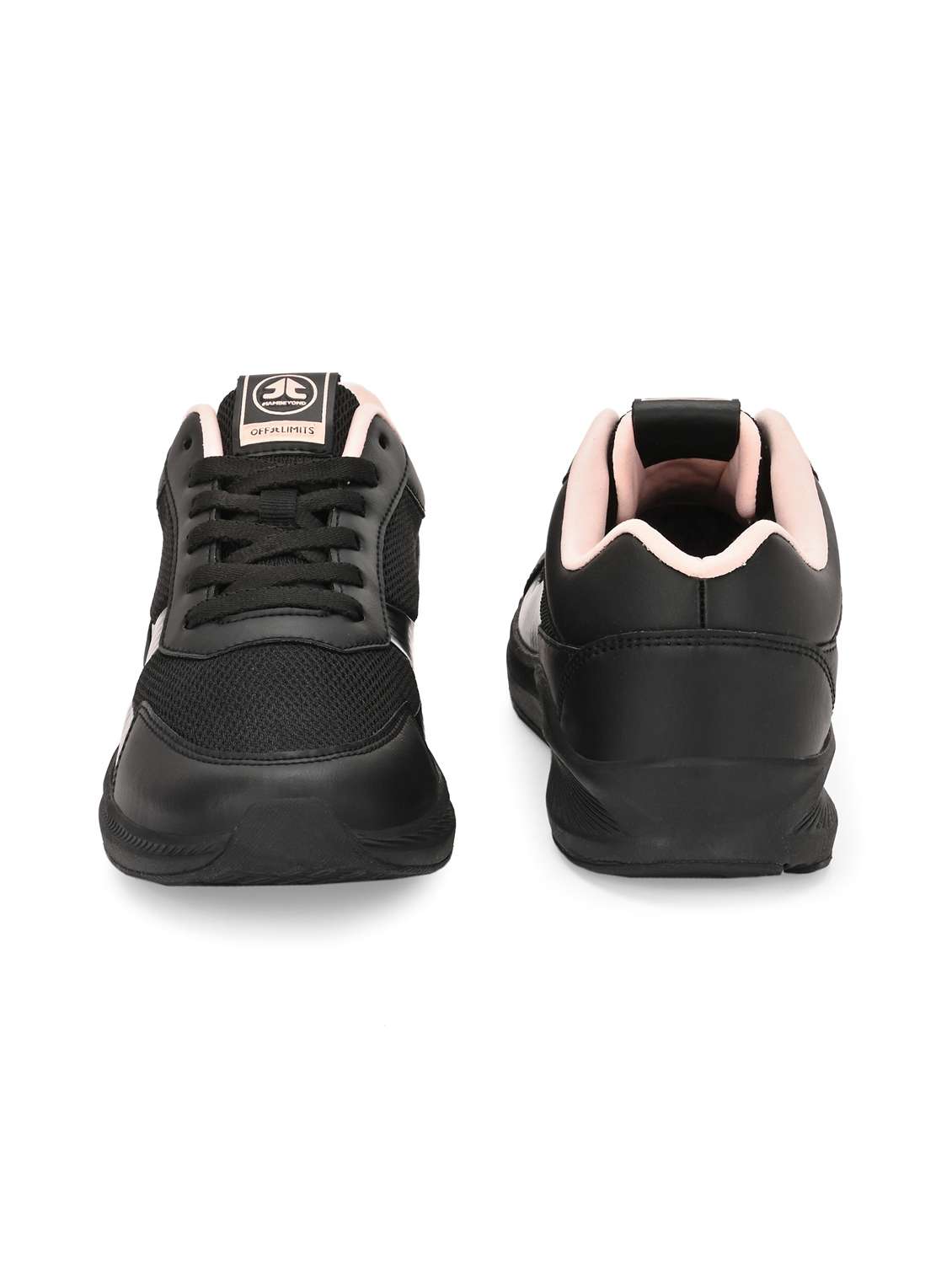 women black lace-up sports shoe - 22020367 - Standard Image - 3
