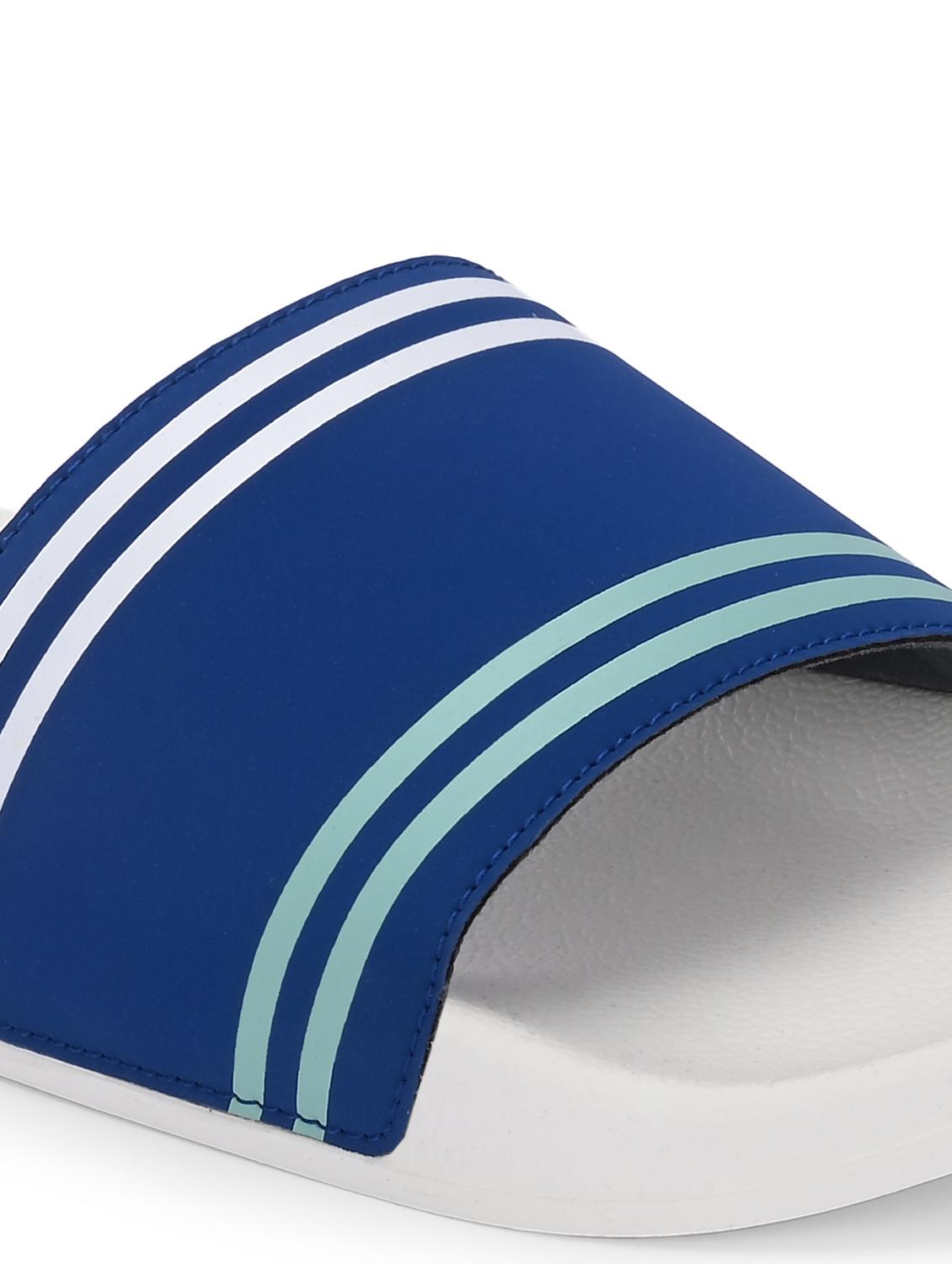 men striped open toe slider - 22020440 - Standard Image - 5