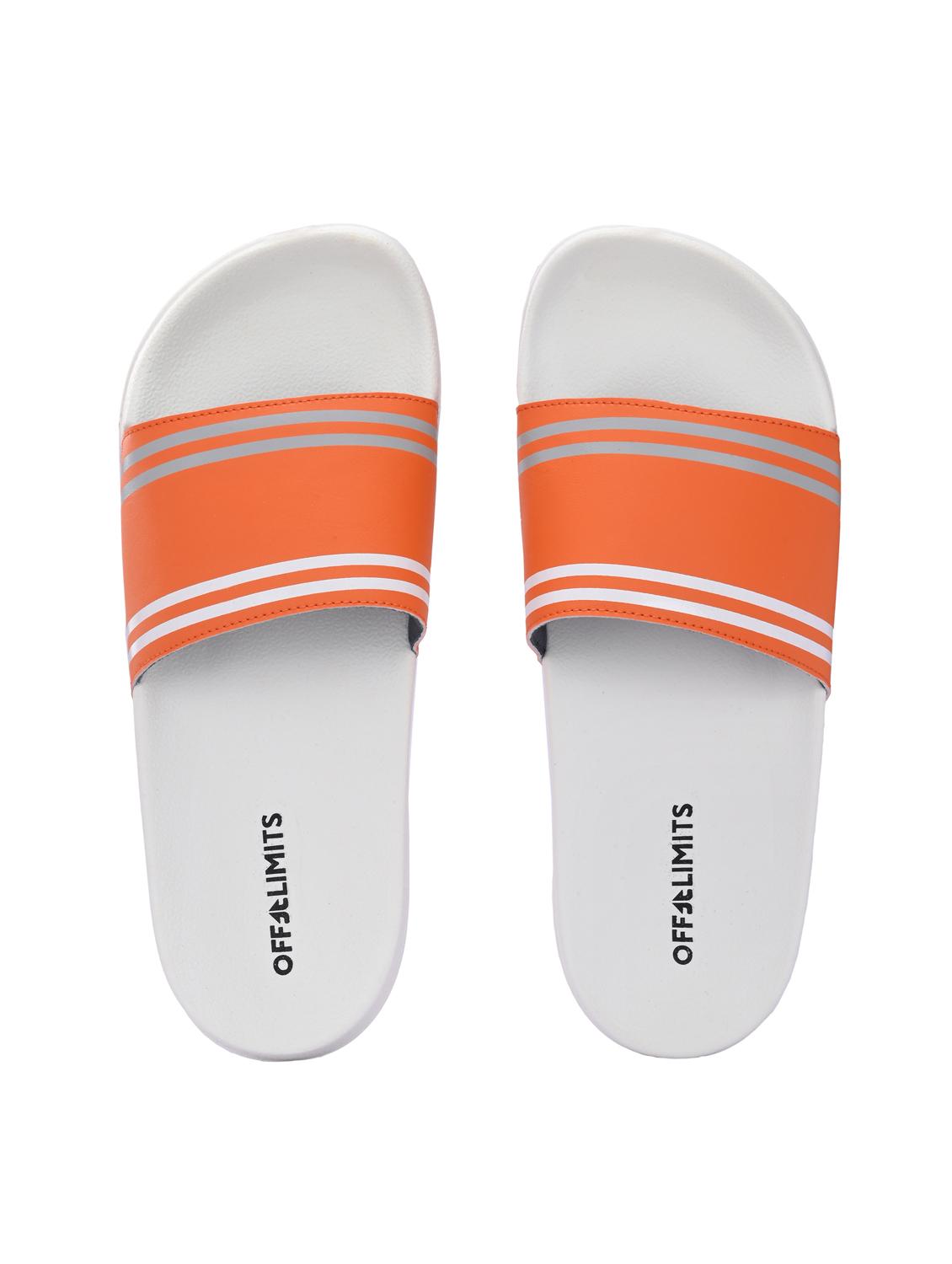 men striped open toe slider - 22020441 - Standard Image - 3