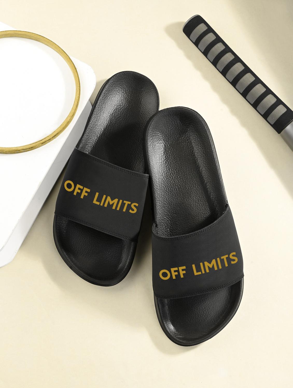 men typographic open toe slider - 22020444 -  Zoom Image - 0