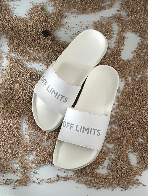 men typographic open toe slider - 22020446 - Standard Image - 0