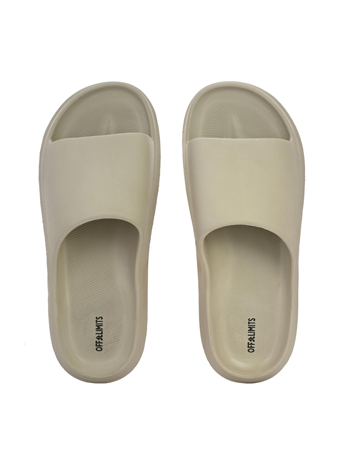 men solid open toe slider - 22020454 - Standard Image - 3