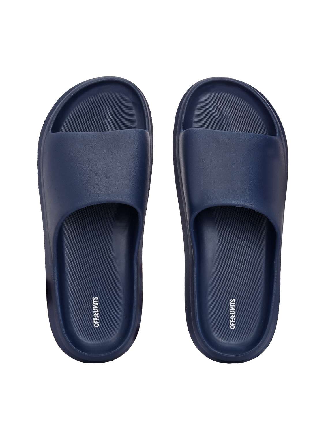 men solid open toe slider - 22020455 -  Standard Image - 3