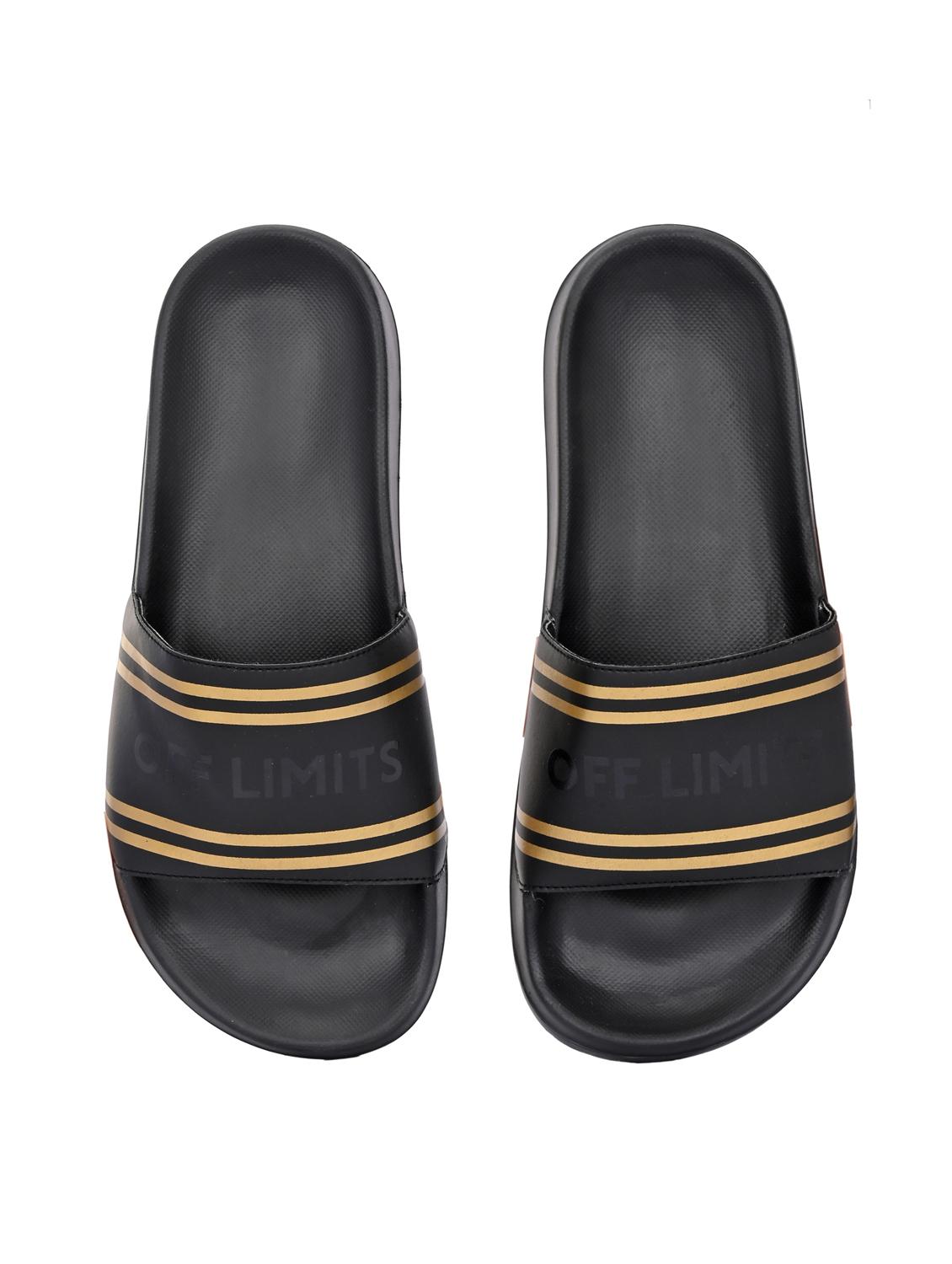men striped open toe slider - 22020460 - Standard Image - 3