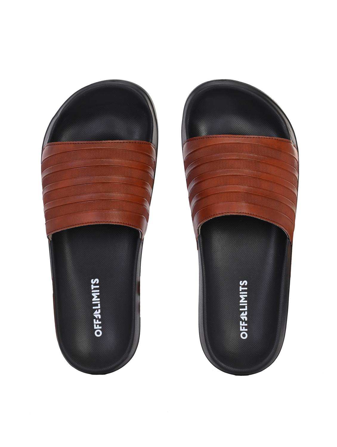men textured open toe slider - 22020466 - Standard Image - 3