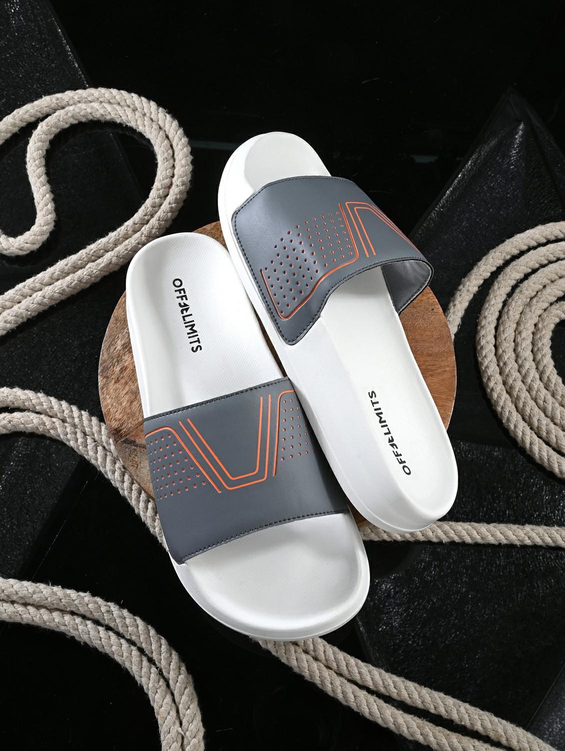 men printed slip on slider - 22020487 -  Zoom Image - 0