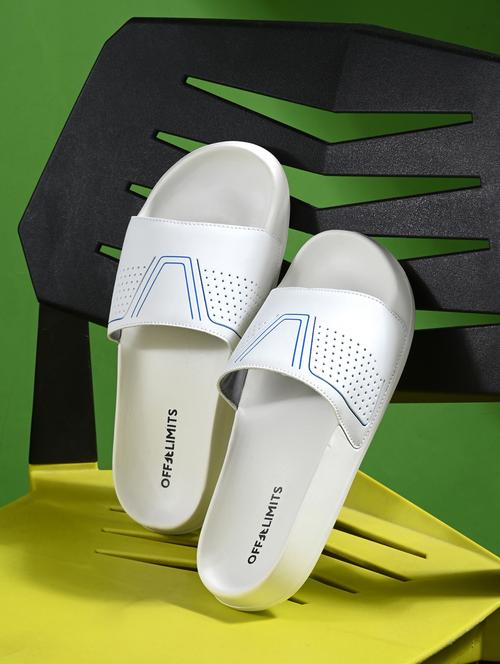 men printed slip on slider - 22020491 - Standard Image - 0