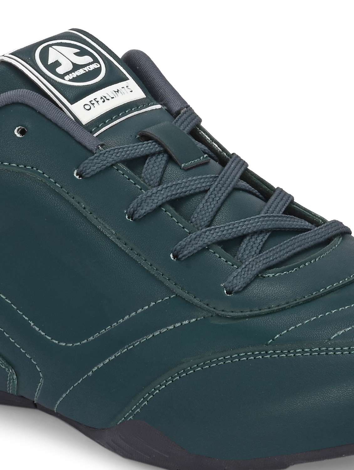 men bottle green lace up sneaker - 22020503 - Standard Image - 5